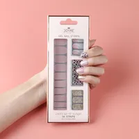 New Nail Beauty Stickers Waterproof Exam-Free 34-Finger Full Stickers Japanese Gel Flexible Stickers Non-Curling Nail Stickers sku image 4