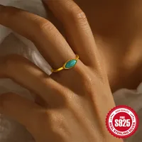 925 Sterling Silver Zircon Moon Flower Butterfly Open Rings main image 3