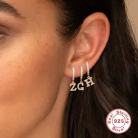 1 Piece 925 Sterling Silver Letter Drop Earrings main image 4