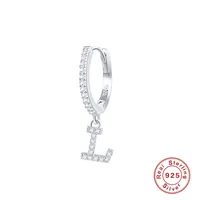 1 Piece 925 Sterling Silver Letter Drop Earrings sku image 2