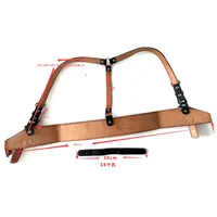 Punk Solid Color Pu Leather Metal Button Belt sku image 6
