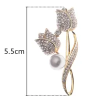 Elegant Flower Alloy Inlay Rhinestones Unisex Brooches main image 5