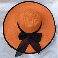 Women's Basic Vacation Solid Color Big Eaves Straw Hat sku image 8