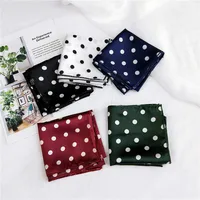 Women's Simple Style Stripe Polka Dots Chains Print Satin Silk Scarf main image 1