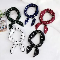 Women's Simple Style Stripe Polka Dots Chains Print Satin Silk Scarf main image 5