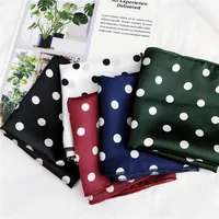 Women's Simple Style Stripe Polka Dots Chains Print Satin Silk Scarf main image 3
