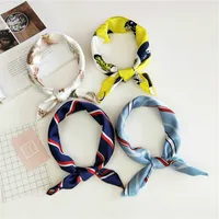 Women's Simple Style Stripe Polka Dots Chains Print Satin Silk Scarf main image 4