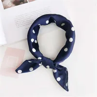 Women's Simple Style Stripe Polka Dots Chains Print Satin Silk Scarf sku image 3