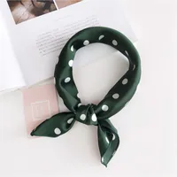 Women's Simple Style Stripe Polka Dots Chains Print Satin Silk Scarf sku image 2