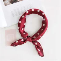 Women's Simple Style Stripe Polka Dots Chains Print Satin Silk Scarf sku image 1