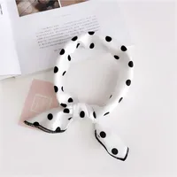 Women's Simple Style Stripe Polka Dots Chains Print Satin Silk Scarf sku image 5