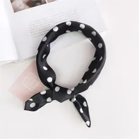 Women's Simple Style Stripe Polka Dots Chains Print Satin Silk Scarf sku image 4