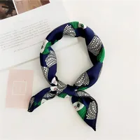 Women's Simple Style Stripe Polka Dots Chains Print Satin Silk Scarf sku image 36