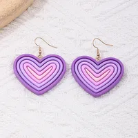 1 Pair Sweet Heart Shape Arylic Drop Earrings main image 4