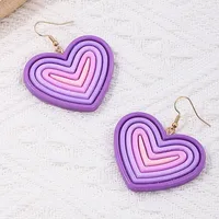 1 Pair Sweet Heart Shape Arylic Drop Earrings main image 3