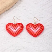 1 Pair Sweet Heart Shape Arylic Drop Earrings main image 9