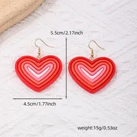 1 Pair Sweet Heart Shape Arylic Drop Earrings main image 10