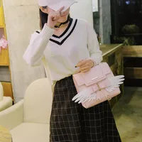 Women's Small Pu Leather Bow Knot Streetwear Magnetic Buckle Handbag main image 2