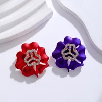IG Style Human Leaf Flower Alloy Inlay Rhinestones Unisex Brooches main image 9