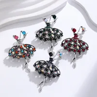 IG Style Human Leaf Flower Alloy Inlay Rhinestones Unisex Brooches main image 7