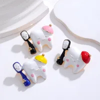 IG Style Human Leaf Flower Alloy Inlay Rhinestones Unisex Brooches main image 2