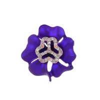 IG Style Human Leaf Flower Alloy Inlay Rhinestones Unisex Brooches sku image 1