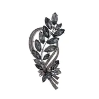 IG Style Human Leaf Flower Alloy Inlay Rhinestones Unisex Brooches sku image 17