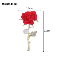 IG Style Human Leaf Flower Alloy Inlay Rhinestones Unisex Brooches main image 10