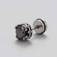 1 Piece Vintage Style Geometric 316 Stainless Steel  Zircon Ear Studs main image 6