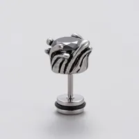 1 Piece Vintage Style Geometric 316 Stainless Steel  Zircon Ear Studs main image 4