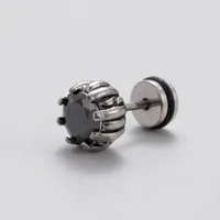 1 Piece Vintage Style Geometric 316 Stainless Steel  Zircon Ear Studs main image 2
