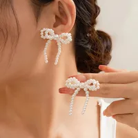 Modern Style Simple Style Bow Knot Copper Handmade Plating 18k Gold Plated Jewelry Set sku image 39