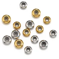 10 PCS/Package Diameter 6 Mm Diameter 7 Mm Diameter 8mm Hole 3~3.9mm 304 Stainless Steel Solid Color Polished Beads main image 3