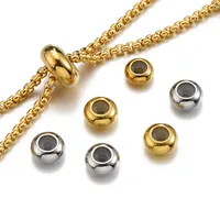 10 PCS/Package Diameter 6 Mm Diameter 7 Mm Diameter 8mm Hole 3~3.9mm 304 Stainless Steel Solid Color Polished Beads main image 1