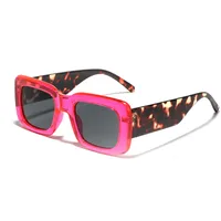 Streetwear Solid Color Leopard Ac Square Full Frame Men's Sunglasses main image 6