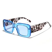 Streetwear Solid Color Leopard Ac Square Full Frame Men's Sunglasses main image 3