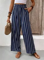 Women's Casual Holiday Daily Simple Style Stripe Full Length Printing Stripe Casual Pants sku image 2