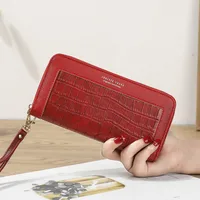 Women's Solid Color Pu Leather Zipper Wallets sku image 4