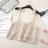 Women's Vest Tank Tops Hollow Out Casual Vacation Solid Color main image 4