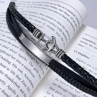 Vintage Style Anchor Pu Leather Alloy Men's Bangle main image 4