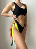 Women's Vacation Solid Color 1 Piece One Piece Swimwear main image 4
