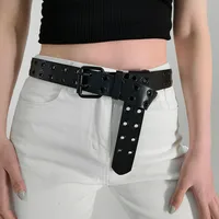 Casual Simple Style Classic Style Solid Color Pu Leather Belt Buckle Women's Leather Belts main image 1