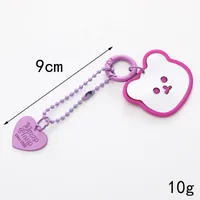 Cute Bear Heart Shape Arylic Plating Keychain main image 5