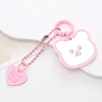 Cute Bear Heart Shape Arylic Plating Keychain main image 3
