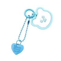Cute Bear Heart Shape Arylic Plating Keychain main image 2