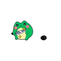 Cartoon Style Cute Frog Alloy Stamping Stoving Varnish Plating Unisex Brooches sku image 47
