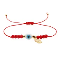 Bohemian Geometric Devil's Eye Artificial Crystal Rope Women's Drawstring Bracelets sku image 1