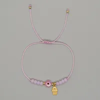 Bohemian Geometric Devil's Eye Artificial Crystal Rope Women's Drawstring Bracelets sku image 2