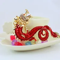 Retro Dragon Zinc Alloy Stoving Varnish Plating Inlay Rhinestones Unisex Bag Pendant Keychain main image 1