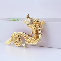 Retro Dragon Zinc Alloy Stoving Varnish Plating Inlay Rhinestones Unisex Bag Pendant Keychain main image 3